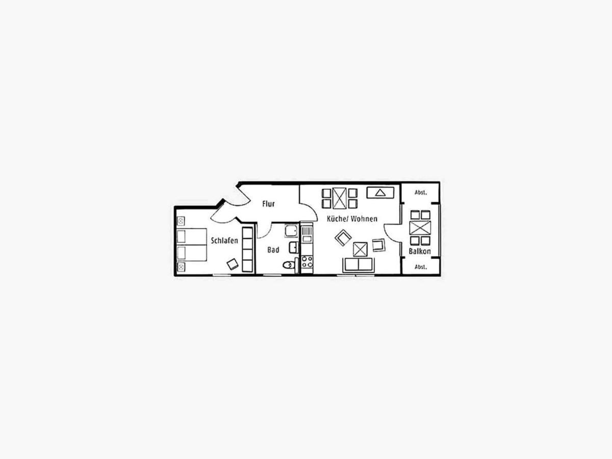Komfort Mit 1 Schlafzimmer Und Balkon Im Dachgeschoss 123 Apartment